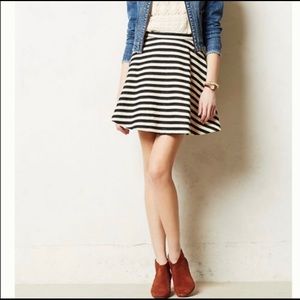 Greylin striped A-line mini skirt